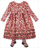 : Hartstrings Brown Knit Dress and Lilac Stripe Tights