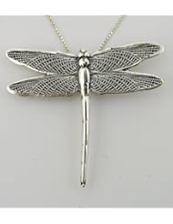 A Magnificent Dragonfly Pendant in Sterling Silver