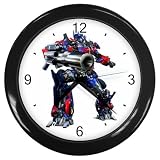 Black Wall Clock of Transformers Optimus Prime Weapon Ready