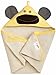 3 Sprouts Hooded Towel, Yellow Monkey