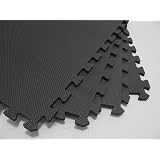 144 Square Feet ( 36 tiles + borders) 'We Sell Mats' Charcoal Gray 2' x 2' x 3 8... by 