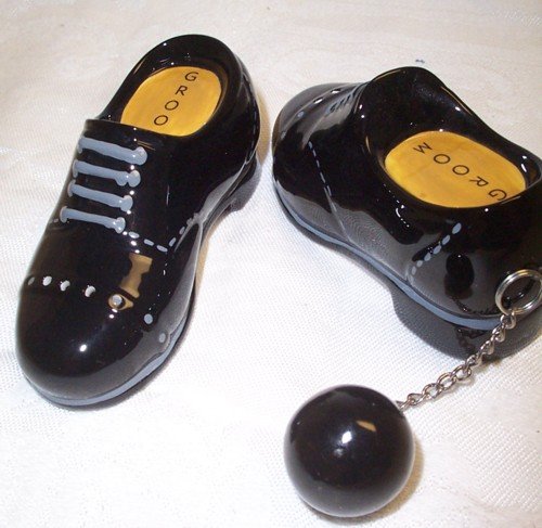 Grooms Shoes Salt & Pepper Shakers