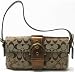 AUTHENTIC COACH BRONZE METALLIC SIGNATURE FLAP WITH SNAKESKIN purse/bag/handbag Style Number 8K38