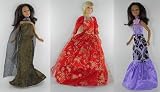 Barbie Doll Dresses - The Red Carpet Collection (3 Dress Set) - DOLLS NOT INCLUDED
