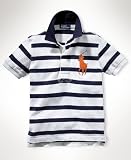 51rlPaNNoOL. SL160  Polo Ralph Lauren Kids Polo Shirt, Striped Big Pony Sailing Orange Multi 2/2T