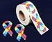 Autism Ribbon Stickers - Large Ribbon (1 roll)