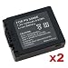 eForCity 2x CGR-S006A Battery Compatible with Panasonic DMC-FZ50 FZ7 FZ30 FZ28