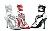 457-Sandee, 4.5 Inch Wrap-Up Rhinestone Sandal In 3 Colors, by Ellie Shoes