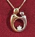 Mother and Child� 14K Gold & Diamond Necklace