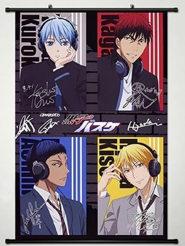 Home Decor Anime The Basketball Which Kuroko Plays Cosplay Wall Scroll Poster Kuroko Tetsuya &amp; Kagami Taiga &amp; Kise Ryota &amp; Aomine Daiki 23.6 X 35.4 Inches-058 by CoSmile