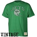 Reebok New York Jets Green Buttonhook Vintage Premium T-shirt