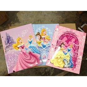 Disney Princess Portfolio Folders Set of 3 Assorted Design