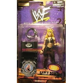 WWF / WWE - 1998 - Shotgun Saturday Night Series - Sable Bomb - Series 2 - w/ Whip & chair - Jakks - Limited Edition - Collectible