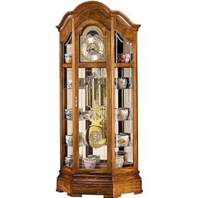 Majestic Curio Floor Clock in Cherry Finish By Howard Miller by Howard Miller