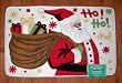 Holiday Decor Handcarved Washable Santa Christmas Mat 18" x 30"