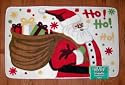 Holiday Decor Handcarved Washable Santa Christmas Mat 18" x 30"
