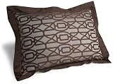 Review Amazon PIZ-LAB-SH-STD-CH/NAT / Pinzon Labyrinth Egyptian Cotton Sateen Standard Sham, Chocolate/Natural