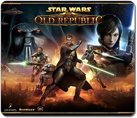 Mouse pads,(Black)12 X 10 X 0.12in.Non-Slip Rubber Mouse Pad[Natural rubber,Durable heat-resistant Precision Fabric]Rectangular Gaming Mouse Pad-Dj 6 Star Wars The Old Republic