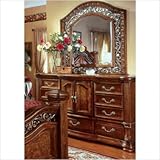 IMAGE OF Wynwood 1635-62 / 1635-81 Cordoba Door Dresser and Mirror Set in Burnished Pine