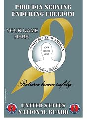 National Guard Enduring Freedom Small Mailbox Flag(Yellow Ribbon inset)