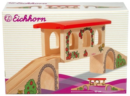 Eichhorn 100001077 - Hochtunnel, Zubehör für Holz-Eisenbahn
