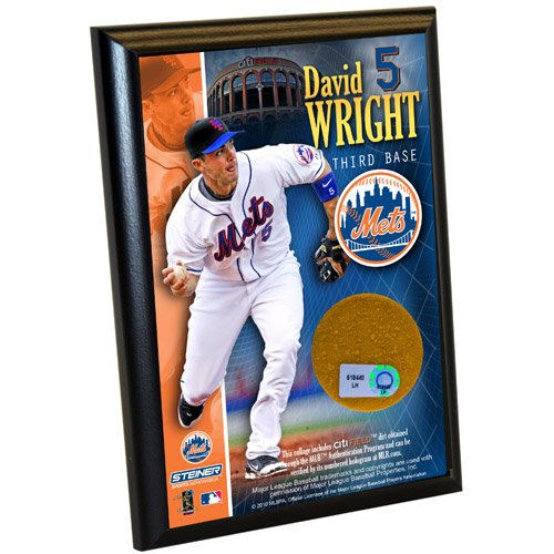 MLB New York Mets David Wright 4-by-6-Inch Dirt Plaque