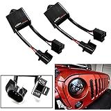 iJDMTOY (2) H4-To-H13 For Jeep Wrangler JK Anti-Flicker Decoders Fit Any 7" Round LED Headlight Systems