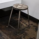 IMAGE OF Metal Tufted Stool Size: 26