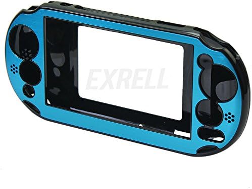 Plastic Aluminum Hard Skin Protector Protective Case Cover for PS Vita2000 PCH-2000(light blue)