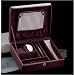 Bey-Berk BB615 Men's Jewelry Box in Brown Leather and Two Tone Fabric with Travel Valet