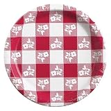 Creative Converting Red Gingham Paper Plates, 6-3/4 Inch, 25 Count (Pack of 2)