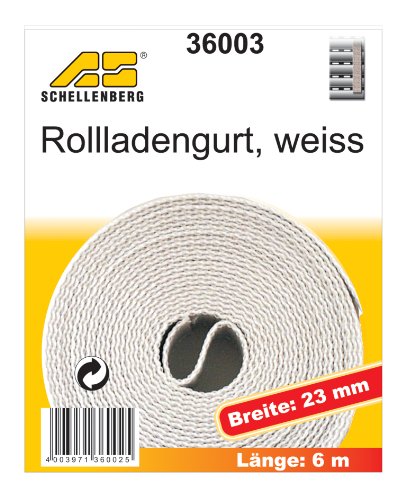 Schellenberg 36003 Rollladengurt 23 mm/6.0 m, wei&szlig;