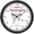 Habit 6 - Synergize (English Text) - Wall Clock from THE 7 HABITS - CLOCK COLLECTION by WatchBuddy Timepieces (White Frame)