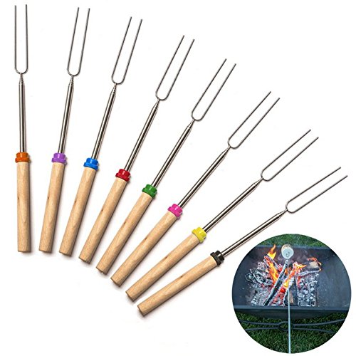 Mojidecor Marshmallow Roasting Sticks 32 Inch Extendable Forks Set Of