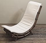 Dark Rattan Low Garden Lounger