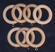 Solid Wood Pole Rings for Window Drapes, Unfinished [CAPITOL CITY LUMBER]