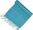 Men Scarf Silk Pashmina Valentine Gift for Him Blue 58 x 13 inches