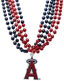 MLB Los Angeles Angels Team Medallion and Mardi-Gras Bead Set