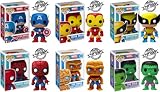Funko Pop Marvel 6 Piece Bobblehead Vinyl Figure Set