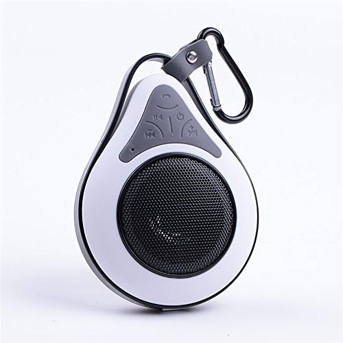 Asmart center® Brand New IPX6 Waterproof Dustproof home bath shower fashion Mini Portable Wireless Bluetooth shower Speaker built with Suction Cup and hook (white)