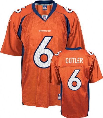 Jay Cutler Jersey: Reebok Orange Replica #6 Denver Broncos Jersey