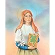 Carded 8"x10" Prints for Framing - Saint Dymphna - Linen Paper - 7 and 4 Color Process Printing