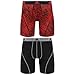 adidas Men's Sport Performance Midway Underwear (2-Pack), Print: Real Red Draven | Black/Grey, Large