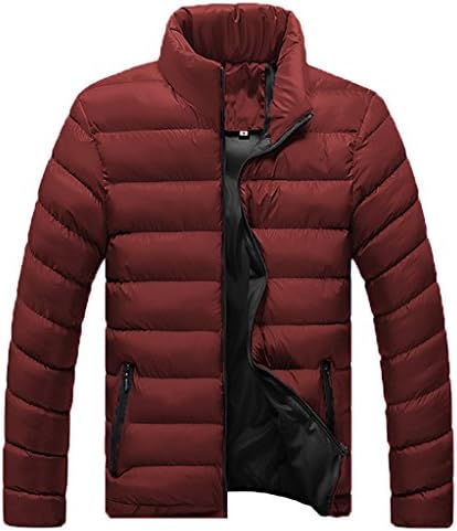 W&amp;C Men's Weatherproof Packable Down Puffer Coat Lightweight Down Winter Jacket (US XL, Red)
