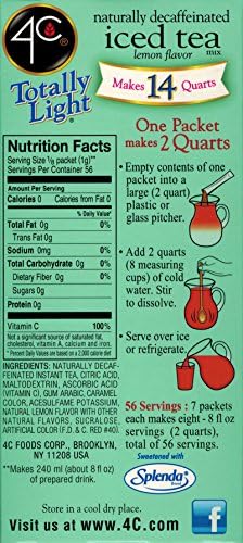 4C Totally Light Decaf Iced Tea, 7-Count Packets (Pack of 4)