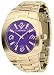 Vestal Unisex MTR031 Gear-head Gold Ion Plated Case Purple Dial Watch