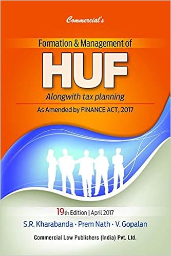 Formation & Management  of  HUF  Alongwith Tax  Planing  2017 ( 19th  Edition ) Hardcover – 2017