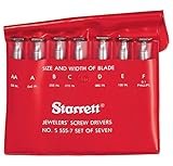 Starrett S555Z-7 Jeweler's Screwdriver Set with Case, 7-Piece [並行輸入品]