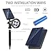Solarmks SY-1104 Solar Power Spotlight 3.7 V Cordless 4 Led Landscape Lighting