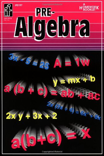 pre algebra a homework booklet algebra series